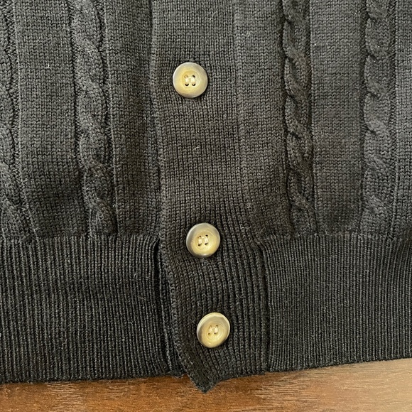 Jacob Miller Men's Black 100% Xtrafine Merino Wool Button Sweater Vest Sz Medium - Picture 4 of 10